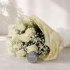 Calming Waves white rose bouquet, Bangalore flower delivery