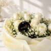 Close up of Calming Waves white rose bouquet, Bangalore flower delivery