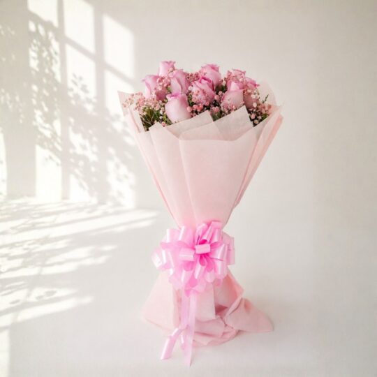 Coral Delight pink rose bouquet, Bangalore flower deliveryCoral Delight pink rose bouquet, Bangalore flower delivery