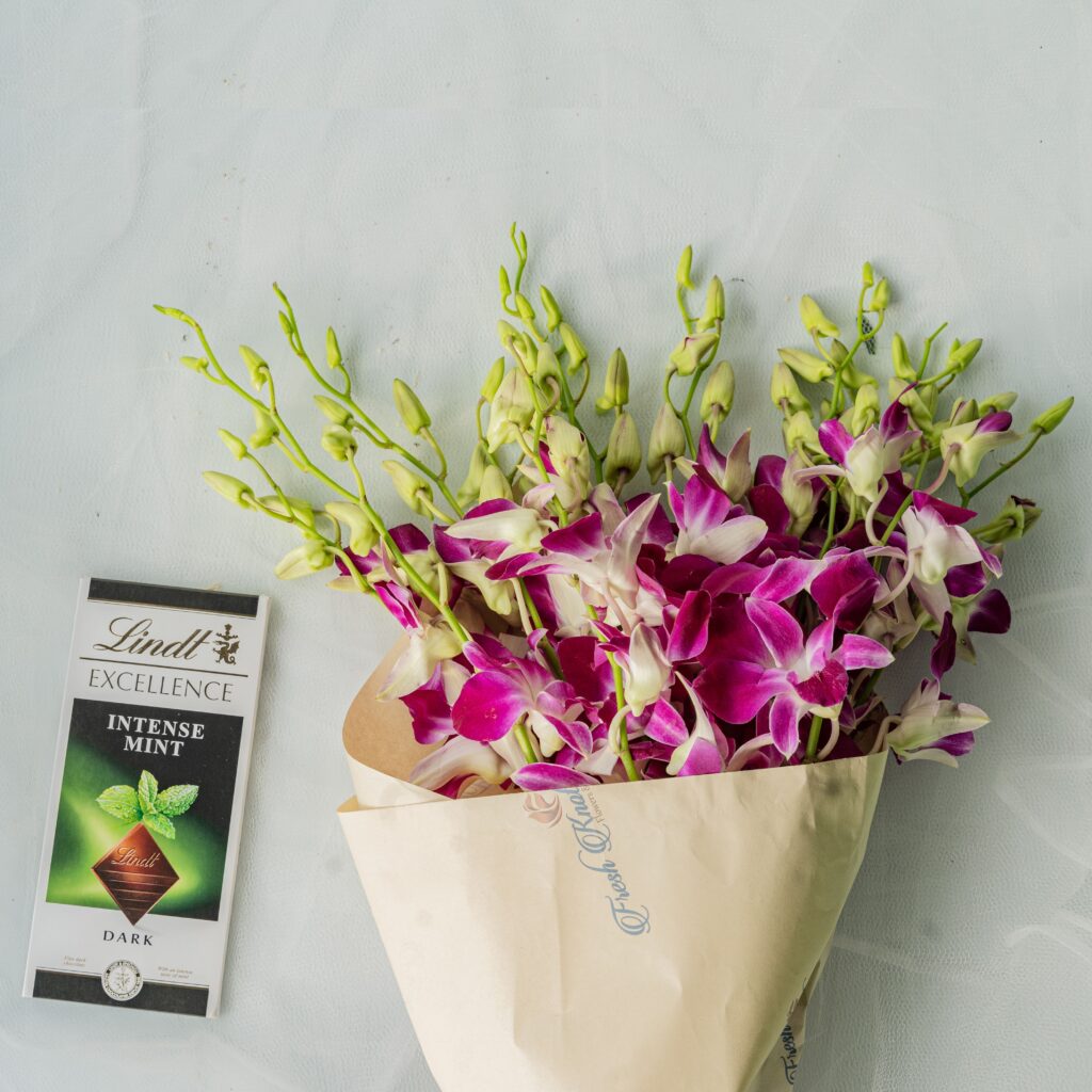 Sweet Symphony Orchids N Chocolates Flower delivery in Bangalore