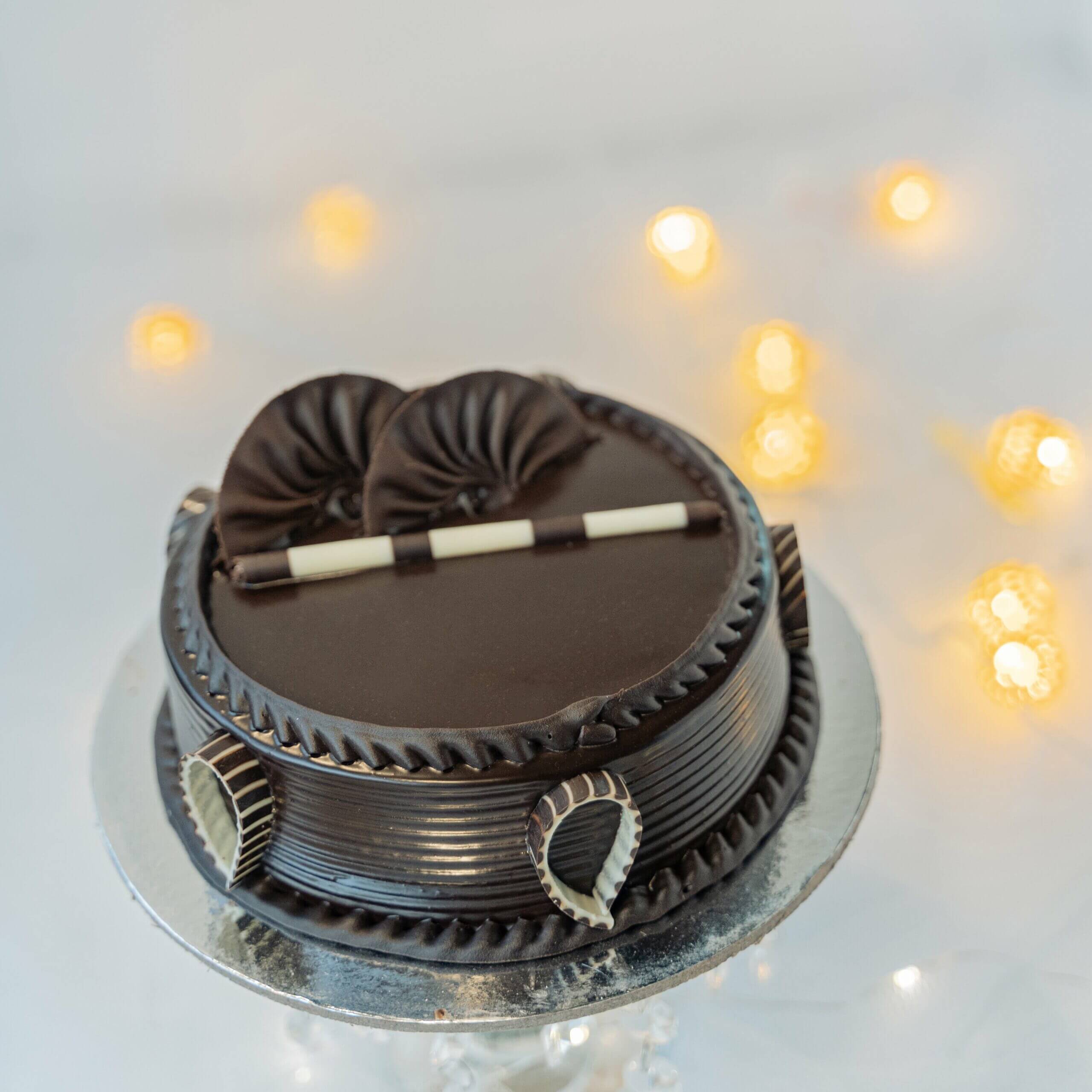 First Cake 2021 | 2 Step Cake Design | 2 Tier Chocolate Truffle Cake Design  - YouTube
