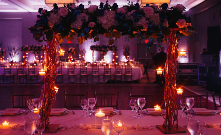wedding flower stage decoration