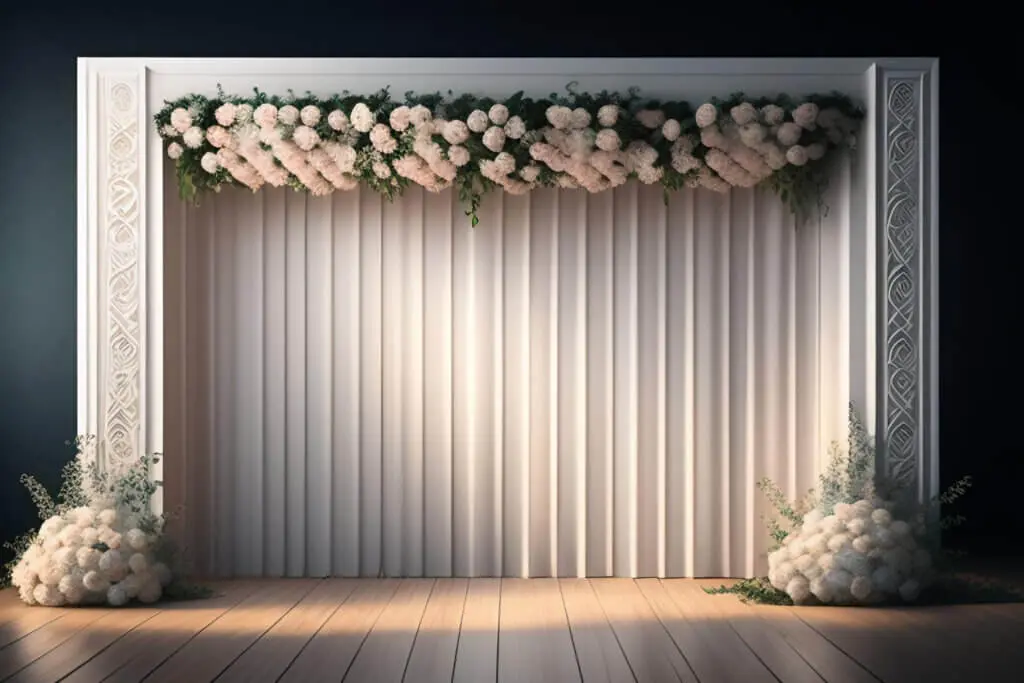 wedding flower stage decoration