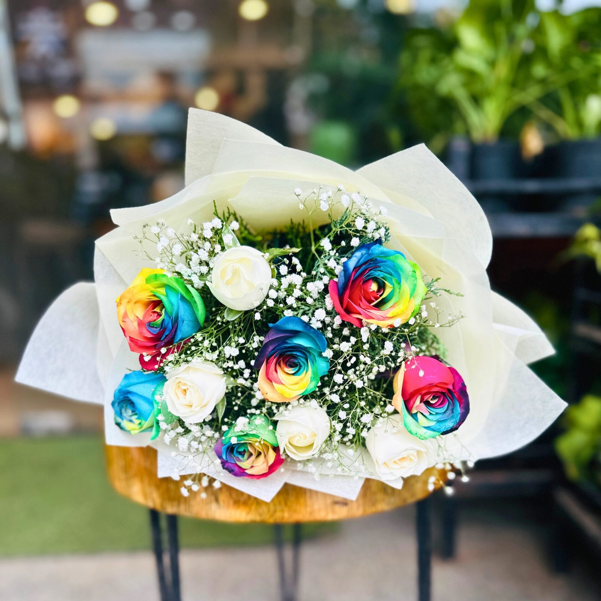Rainbow Roses Bouquet: Vibrant & Unique Roses | Fresh Knots