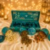 Nut and Dry Fruit Diwali Gift Set teal box, Bangalore gift delivery