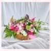 Basket of mixed flowers