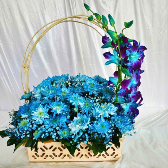 Blue Flowers Arrangement for Gifting