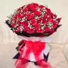 Bunch of 80 red roses