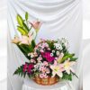 Basket of Lilies and daisies