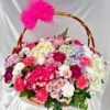 Basket of exotic flowers