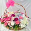 Basket of exotic flowers