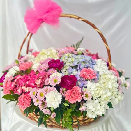 Basket of exotic flowers