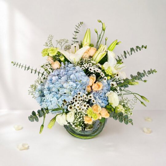 Luxe Bowl exotic flower vase, side view Bangalore