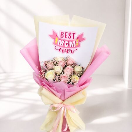 Mother’s Day pink rose bouquet - fresh flower delivery in Bangalore by Freshknots