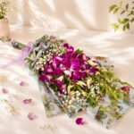 Purple Rain purple orchid bouquet, Bangalore flower delivery