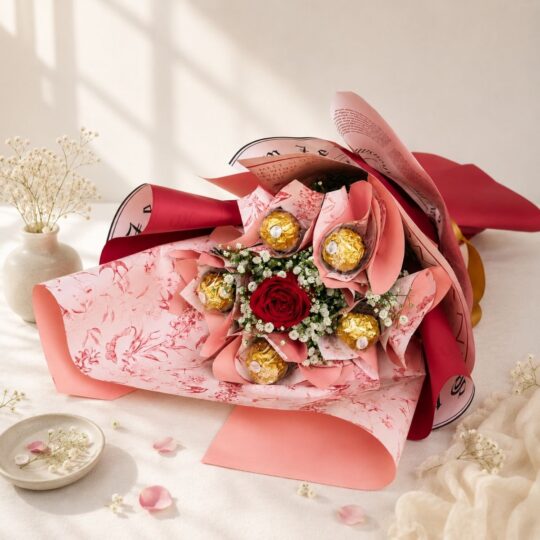 Sweetheart Surprise chocolate rose bouquet, Bangalore delivery