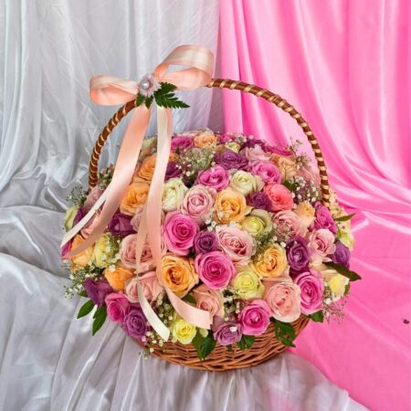 Basket of 100 roses