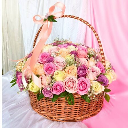 Basket of 100 roses