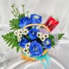 Hamper Of Blue Roses and Coke for same day delivery in bangalore.