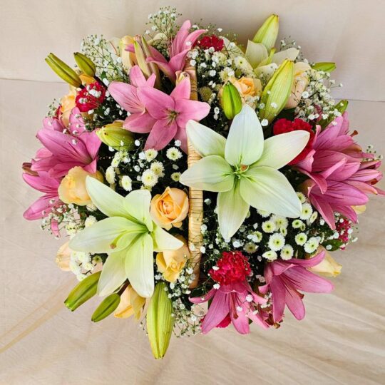 Basket of Lilies Same Day Delivery in Bangalore