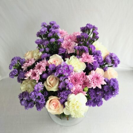 Vase of mixed flowers