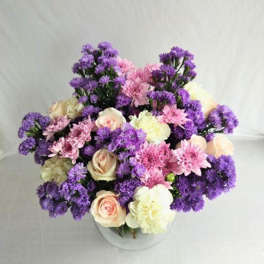 Vase of mixed flowers