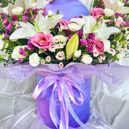 Rainbow Box of Mixed flowers with same day delivery available in Bangalore