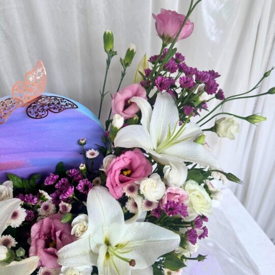 Rainbow Box of Mixed flowers with same day delivery available in Bangalore