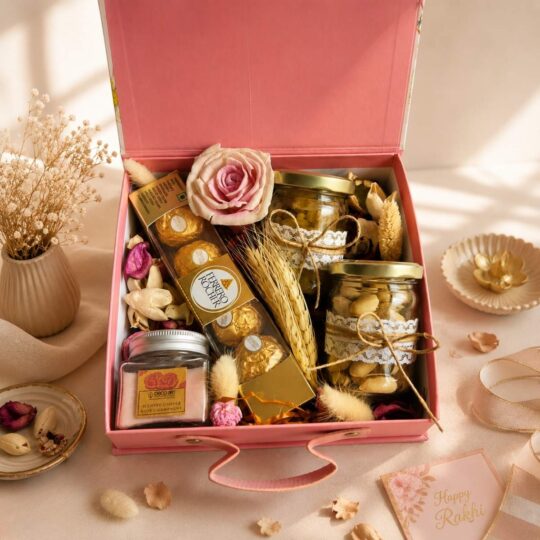 Combo Dry Fruits Gift Hamper With Rakhi