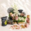 Midnight Fragrance Gourmet Hamper online delivery Bangalore premium gift hamper with fragrance and gourmet treats FreshKnots