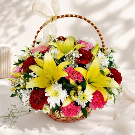Basket of Mixed flowers for Same day delivery in Bangalore