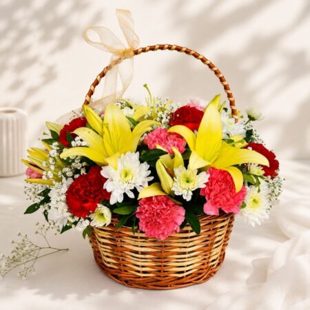 Basket of Mixed flowers for Same day delivery in Bangalore