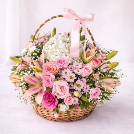 Basket of Exotic Flowers available for Same Day Delivery
