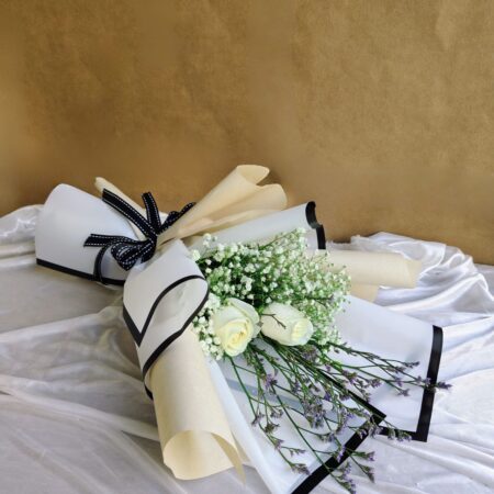 White Rose Bunch available for same day delivery in Bangalore