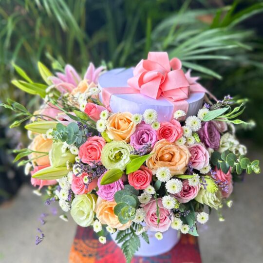Mix flowers box of exotic flowers available for same day delivery