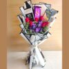 Chocolate bouquet with red roses and assorted premium chocolates – Cadbury Dairy Milk, Lindt, and Bournville – FreshKnots Bangalore