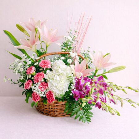 Basket of Exotic Flowers available for Same Day Delivery