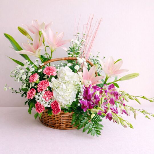 Basket of Exotic Flowers available for Same Day Delivery