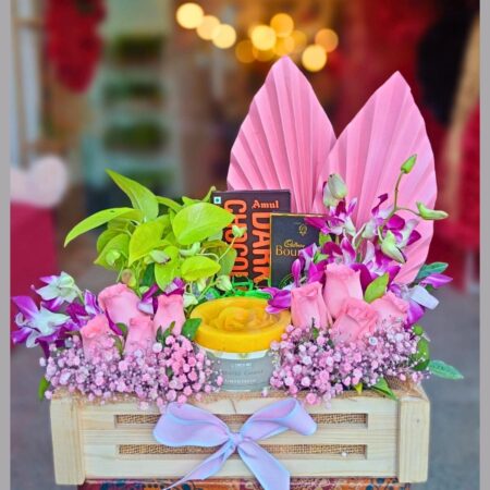 Gift Hamper with Fragrance and Chocolates and plants for gifting with same day delivery available.