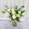 Jar with Lights and White Flowers for gifting and table decor.