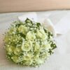 Elegant white rose bridal bouquet with baby’s breath — same-day delivery in Bangalore.