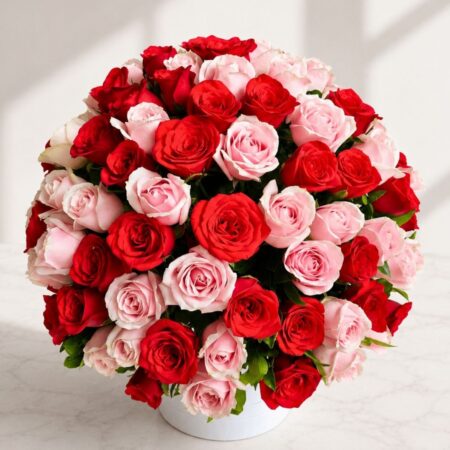 Box of 100 roses or same day delivery in Bangalore