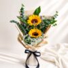 Fresh sunflower bouquet with baby’s breath for same day flower delivery in Bangalore by FreshKnots