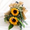 Fresh sunflower bouquet with baby’s breath for same day flower delivery in Bangalore by FreshKnots