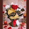 Luxury Ferrero Rocher heart bouquet by FreshKnots Bangalore, perfect Valentine’s Day chocolate flower gift