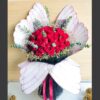 Luxury red rose bouquet with designer wrapping for same day flower delivery in Bangalore by FreshKnots