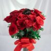Red rose vase arrangement for Valentine’s Day, same day flower delivery in Bangalore.