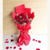 Red rose bouquet with premium wrapping -Valentine’s Day flower delivery in Bangalore