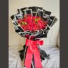 Luxury red rose bouquet for same day flower delivery in Bangalore by FreshKnots, ideal anniversary and proposal flowers
