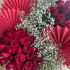 Luxury red rose basket arrangement for Valentine’s Day gift delivery by FreshKnots